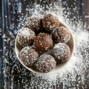 Smiley’s Balls: Nutella mit Puderzucker